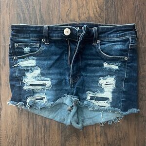Distressed Denim Shorts